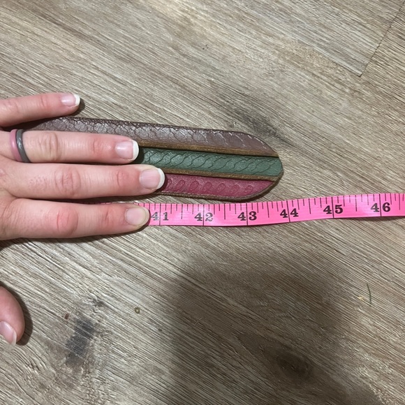 Lucky Brand Green, Red, and Brown Belt - Picture 9 of 9